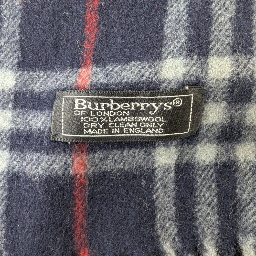 Burberry Lambswool Plaid Scarf Blue | Unisex | Iconic Nova | Fast Dispatch - Picture 4 of 7